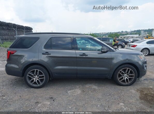 1FM5K8GT6HGC59508 2017 FORD EXPLORER Gray Սալոնի հետևի տեսք