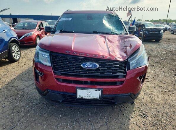 1FM5K8GT6JGC48787 2018 FORD EXPLORER Red Widok z przodu