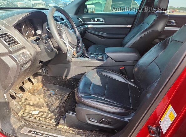 1FM5K8GT6JGC48787 2018 FORD EXPLORER Red Widok wnętrza z przodu