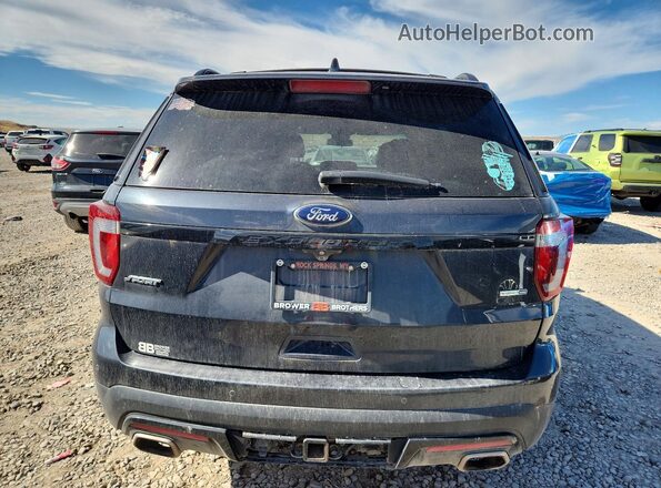1FM5K8GT7HGA81415 2017 FORD EXPLORER Black Вид ззаду