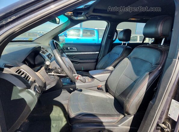 1FM5K8GT7HGA81415 2017 FORD EXPLORER Black Вид салону спереду