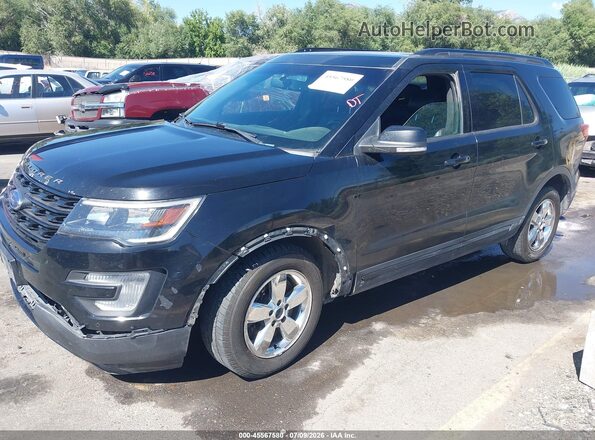 1FM5K8GT7HGC47450 2017 FORD EXPLORER Black Vista tres cuartos delantera izquierda