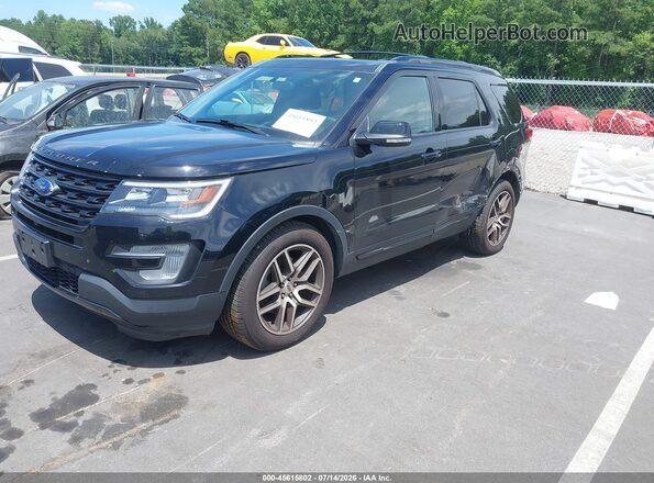 1FM5K8GT7HGD09865 2017 FORD EXPLORER Black Przód lewy