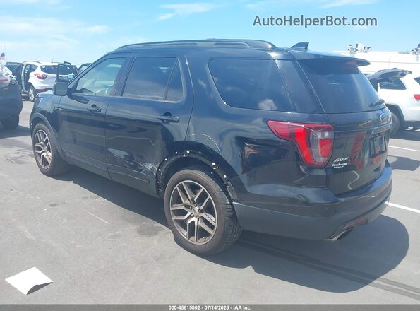 1FM5K8GT7HGD09865 2017 FORD EXPLORER Black Tył lewy