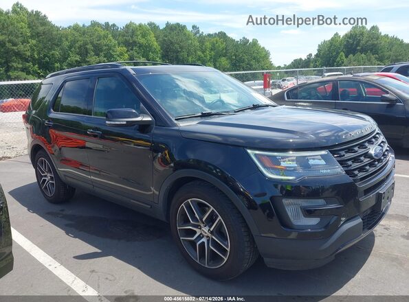 1FM5K8GT7HGD09865 2017 FORD EXPLORER Black Widok wnętrza z tyłu