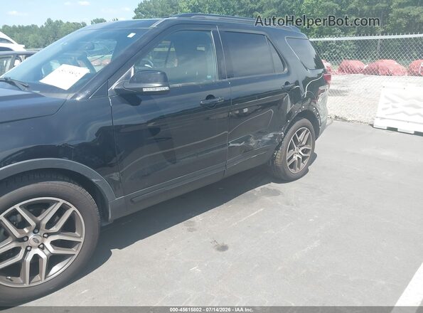 1FM5K8GT7HGD09865 2017 FORD EXPLORER Black Widok z przodu
