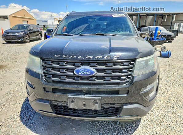 1FM5K8GT8GGD03832 2016 FORD EXPLORER Black Front view