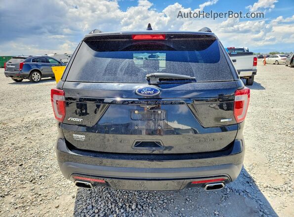 1FM5K8GT8GGD03832 2016 FORD EXPLORER Black Rear view