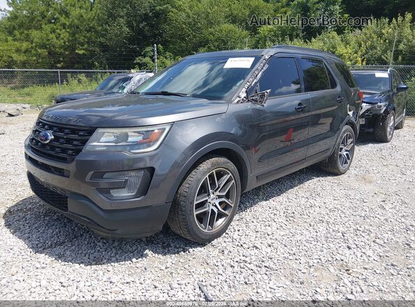 1FM5K8GT8HGA48360 2017 FORD EXPLORER Серый Передняя левая четверть