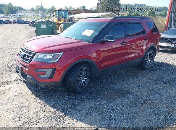 1FM5K8GT8HGD09924 2017 FORD EXPLORER Red Przód lewy