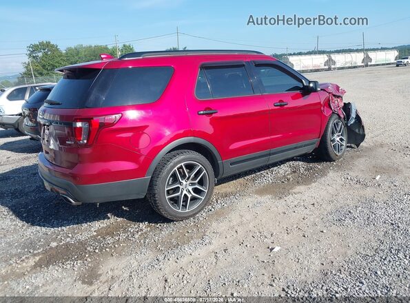 1FM5K8GT8HGD09924 2017 FORD EXPLORER Red Tył prawy