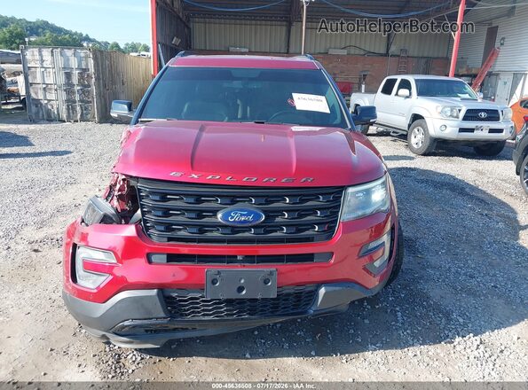 1FM5K8GT8HGD09924 2017 FORD EXPLORER Red Widok zestawu wskaźników