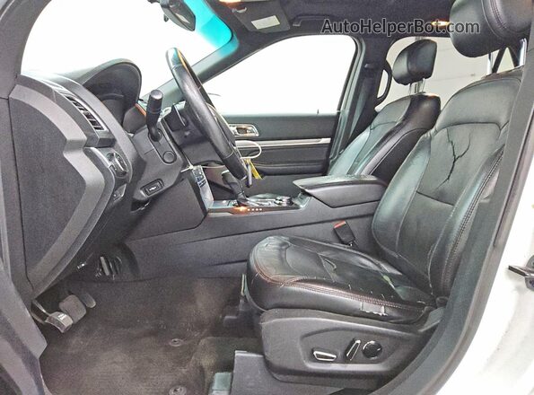 1FM5K8GT9GGC52809 2016 FORD EXPLORER Белый Вид салона спереди