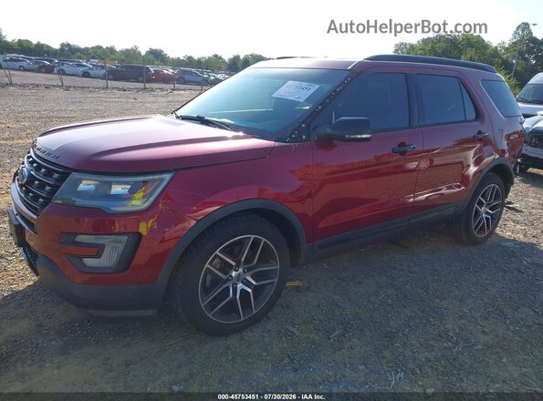 1FM5K8GT9GGC54155 2016 FORD EXPLORER Maroon Передня ліва чверть