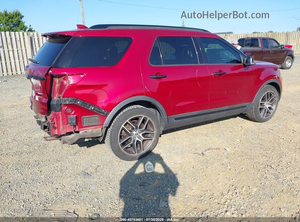 1FM5K8GT9GGC54155 2016 FORD EXPLORER Maroon Задня права чверть
