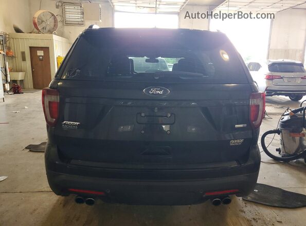 1FM5K8GT9JGA65917 2018 FORD EXPLORER Black Вид ззаду