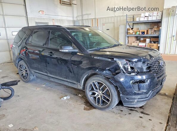 1FM5K8GT9JGA65917 2018 FORD EXPLORER Black Передня права чверть