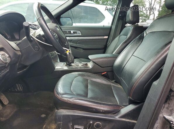 1FM5K8GT9JGA65917 2018 FORD EXPLORER Black Вид салону спереду