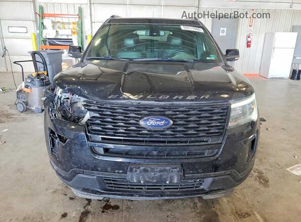 1FM5K8GT9JGA65917 2018 FORD EXPLORER Black Вид спереду