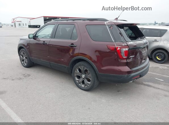 1FM5K8GT9JGA67926 2018 FORD EXPLORER Maroon Задня ліва чверть