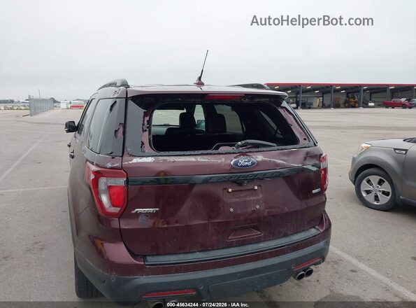 1FM5K8GT9JGA67926 2018 FORD EXPLORER Maroon Вид спереду