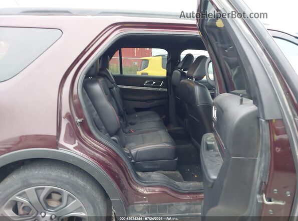 1FM5K8GT9JGA67926 2018 FORD EXPLORER Maroon Вид наклейки з VIN-кодом