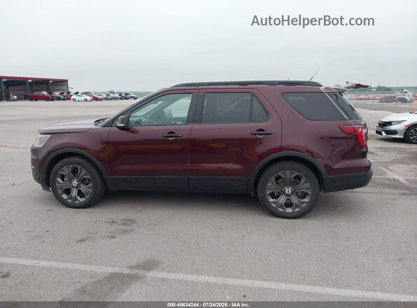 1FM5K8GT9JGA67926 2018 FORD EXPLORER Maroon Панорамний вид салону 360°