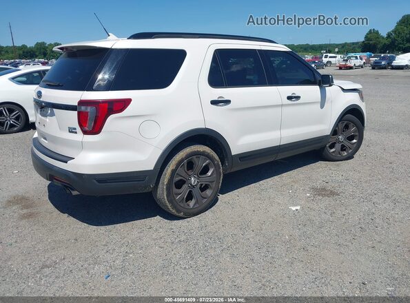 1FM5K8GT9JGB38235 2018 FORD EXPLORER Белый Задняя правая четверть
