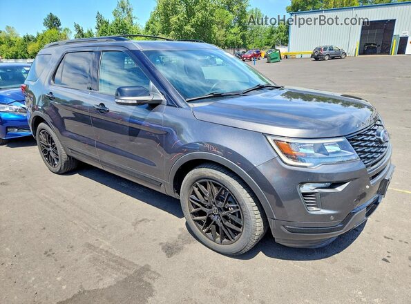 1FM5K8GT9JGC14875 2018 FORD EXPLORER Charcoal Առջևի աջ