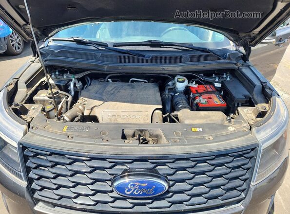 1FM5K8GT9JGC14875 2018 FORD EXPLORER Charcoal Սալոնի հետևի տեսք