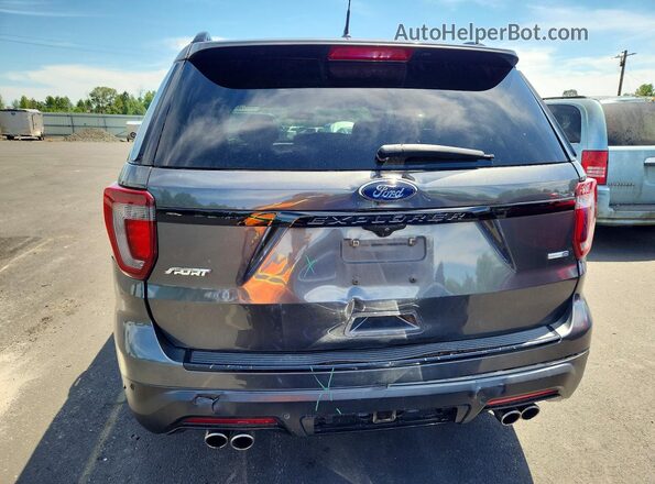 1FM5K8GT9JGC14875 2018 FORD EXPLORER Charcoal Հետևի տեսք