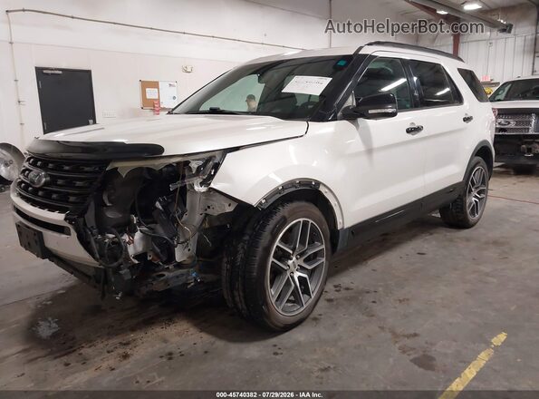 1FM5K8GTXGGA29274 2016 FORD EXPLORER White წინა მარცხენა ხედი სამი მეოთხედიდან