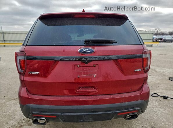 1FM5K8GTXGGA75980 2016 FORD EXPLORER Red Հետևի տեսք