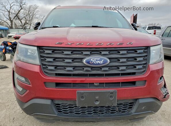 1FM5K8GTXGGA75980 2016 FORD EXPLORER Red Դիմացի տեսք
