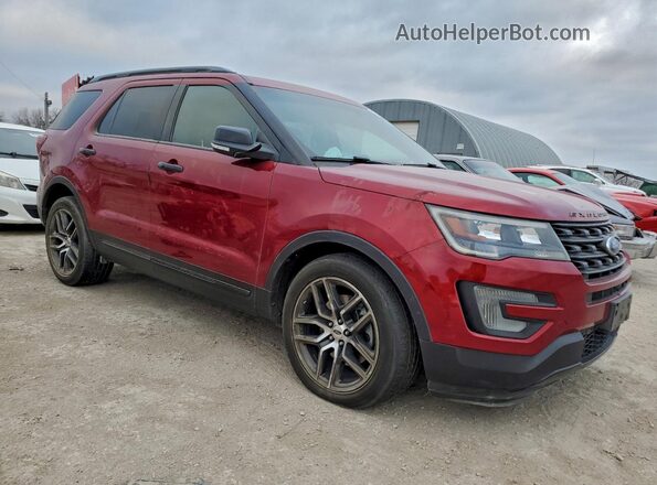 1FM5K8GTXGGA75980 2016 FORD EXPLORER Red Առջևի աջ