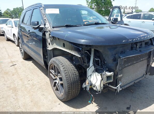 1FM5K8GTXHGD97780 2017 FORD EXPLORER Black წინა ხედი