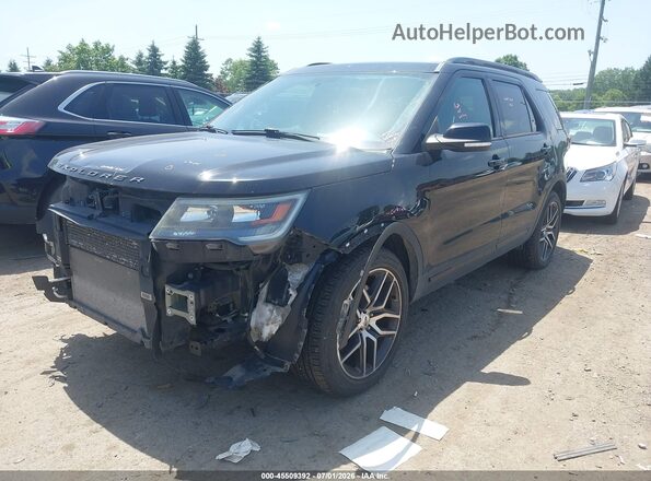 1FM5K8GTXHGD97780 2017 FORD EXPLORER Black წინა მარცხენა ხედი სამი მეოთხედიდან