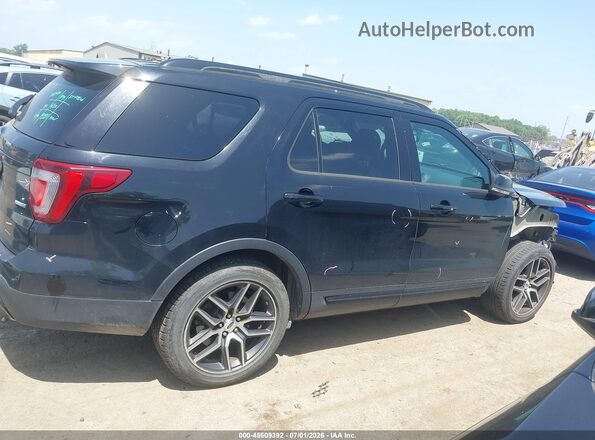 1FM5K8GTXHGD97780 2017 FORD EXPLORER Black უკანა სალონის ხედი