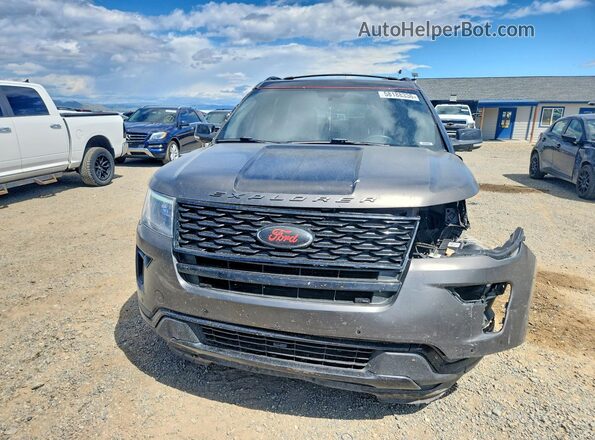 1FM5K8GTXJGA70544 2018 FORD EXPLORER Угольный Вид спереди
