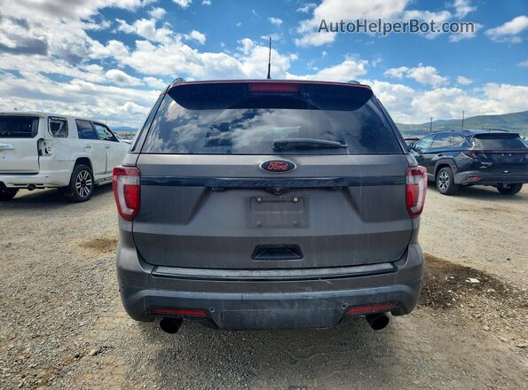 1FM5K8GTXJGA70544 2018 FORD EXPLORER Угольный Вид сзади
