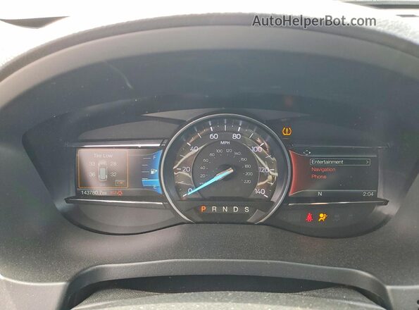 1FM5K8GTXJGC07367 2018 FORD EXPLORER White Вид щитка приладів