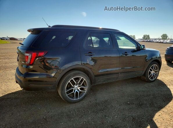 1FM5K8GTXKGA97972 2019 FORD EXPLORER Black Rear right