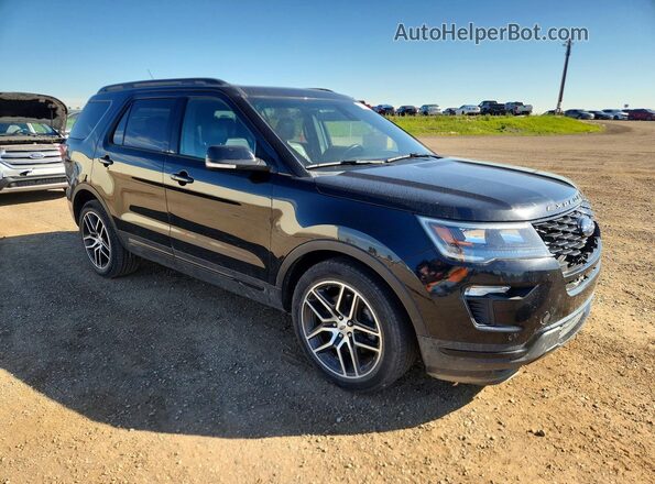 1FM5K8GTXKGA97972 2019 FORD EXPLORER Black Front right