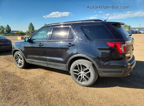 1FM5K8GTXKGA97972 2019 FORD EXPLORER Black Rear left