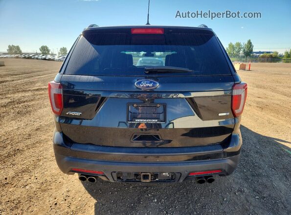 1FM5K8GTXKGA97972 2019 FORD EXPLORER Black Rear view