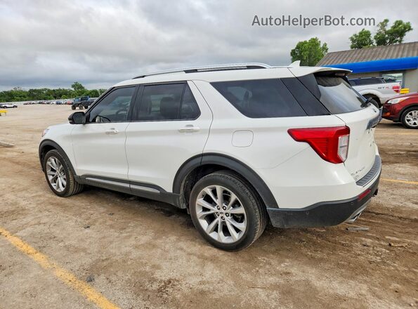 1FM5K8HC2MGB27337 2021 FORD EXPLORER White Trasero izquierdo