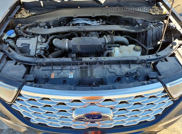 1FM5K8HC2NGA23948 2022 FORD EXPLORER Charcoal Engine compartment view