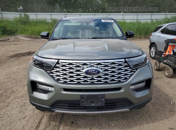 1FM5K8HC4LGC26563 2020 FORD EXPLORER Green Front view