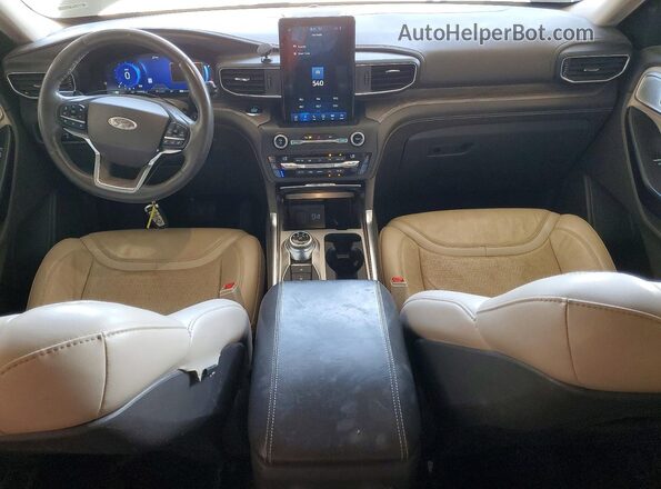 1FM5K8HC7LGA52746 2020 FORD EXPLORER Gray Widok deski rozdzielczej