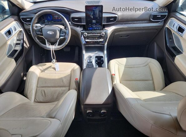 1FM5K8HC9MGC08108 2021 FORD EXPLORER Белый Вид панели приборов